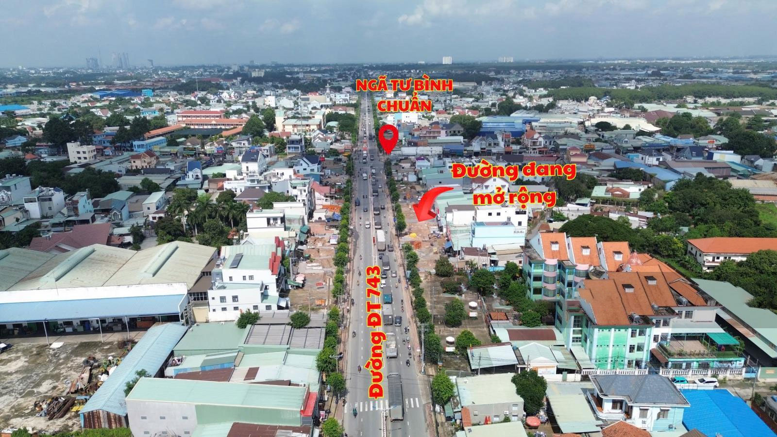 Bán gấp đất ngang 5m ngay sát đường ĐT743 đang mở rộng 20m ngã tư
